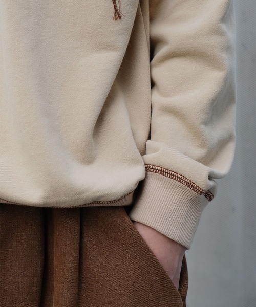 HOOK -original- ゼブラ模様ハートパッチ飾りステッチスウェット（スウェット）｜HOOK（フック）