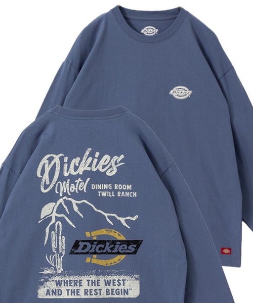 Dickies（ディッキーズ）の「Dickies ディッキーズ グラフィックロングスリーブTシャツ（Tシャツ/カットソー・メンズ・ブラック/サックスブルー/カーキ/ホワイト・M/XL/L）」の4枚目の写真