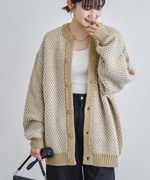 coen | ビッグシルエットポップコーンニットカーディガン(カーディガン/ボレロ)