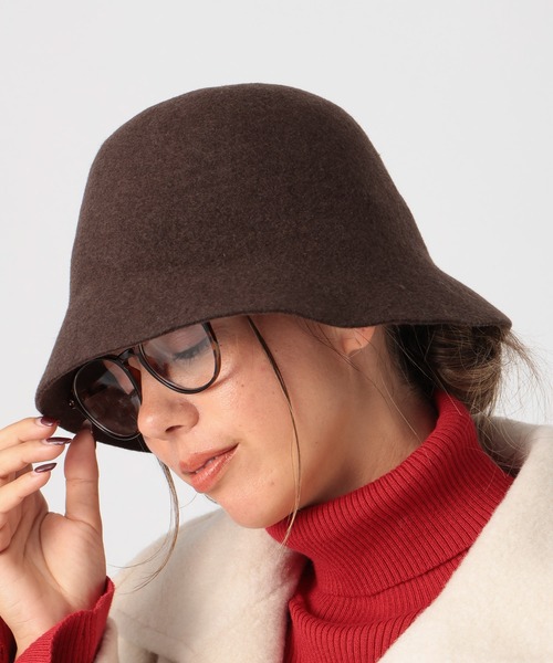 BAYFLOW（ベイフロー）の「フェルトベルハット（ハット・レディース・ダークブラウン/ブラック/アイボリー・FREE）」の3枚目の写真