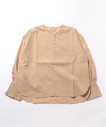 TCブロード袖プリーツブラウス