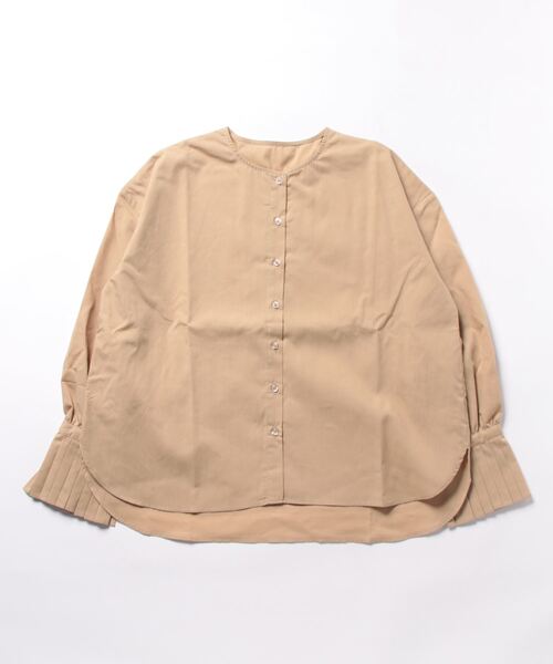 STYLEBLOCK（スタイルブロック）の「TCブロード袖プリーツブラウス（シャツ/ブラウス・レディース・ブラック/ホワイト/ベージュ・M）」の3枚目の写真