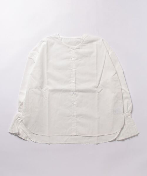 STYLEBLOCK（スタイルブロック）の「TCブロード袖プリーツブラウス（シャツ/ブラウス・レディース・ブラック/ホワイト/ベージュ・M）」の4枚目の写真