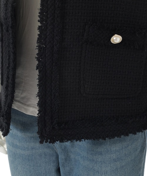 Edit Sheen（エディットシーン）の「ツイードフリンジベスト（ベスト・レディース・ブラック/ホワイト・M）」の11枚目の写真
