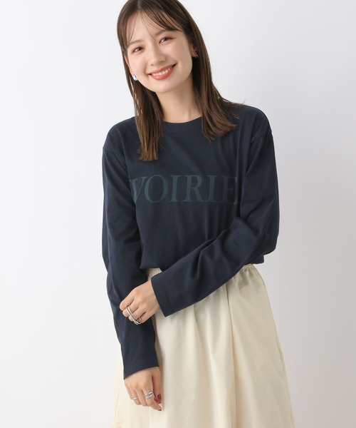 LEPSIM（レプシィム）の「アソートフロッキーロンT　977234（Tシャツ/カットソー・レディース・オフホワイト/ネイビー/ブラウン・FREE）」の3枚目の写真