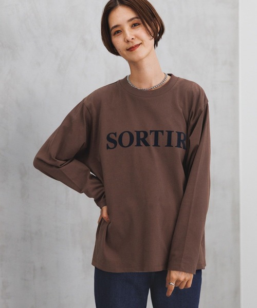 LEPSIM（レプシィム）の「アソートフロッキーロンT　977234（Tシャツ/カットソー・レディース・オフホワイト/ネイビー/ブラウン・FREE）」の4枚目の写真