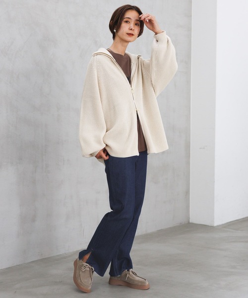 LEPSIM（レプシィム）の「アソートフロッキーロンT　977234（Tシャツ/カットソー・レディース・オフホワイト/ネイビー/ブラウン・FREE）」の9枚目の写真