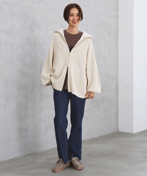 LEPSIM（レプシィム）の「アソートフロッキーロンT　977234（Tシャツ/カットソー・レディース・オフホワイト/ネイビー/ブラウン・FREE）」の10枚目の写真