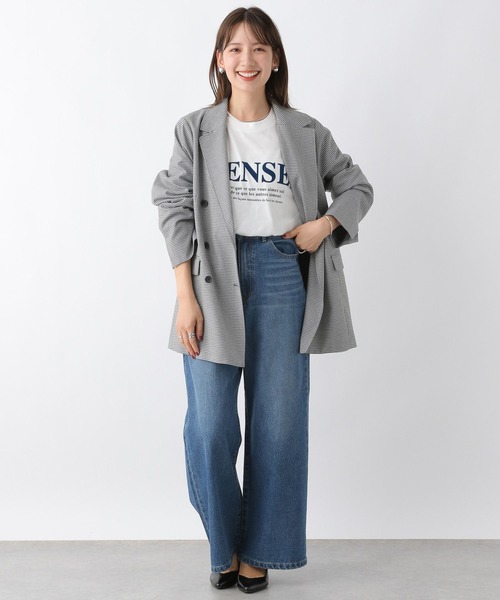 LEPSIM（レプシィム）の「アソートフロッキーロンT　977234（Tシャツ/カットソー・レディース・オフホワイト/ネイビー/ブラウン・FREE）」の13枚目の写真