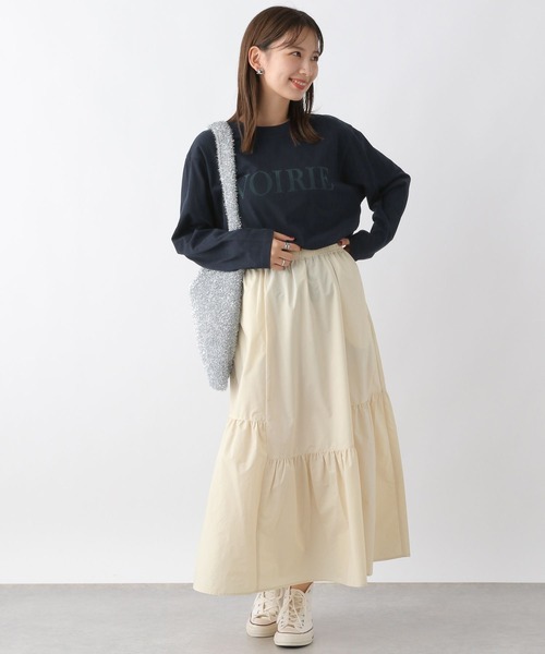 LEPSIM（レプシィム）の「アソートフロッキーロンT　977234（Tシャツ/カットソー・レディース・オフホワイト/ネイビー/ブラウン・FREE）」の20枚目の写真