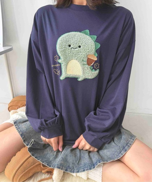 AS KNOW AS plus(アズノゥアズプラス)の「☆ふわふわアニマルロンT(Tシャツ/カットソー・レディース・ブラック系/ブルー系/ベージュ系/ホワイト系/ネイビー系1/ブラック系1/ホワイト系1/アイボリー系1/ホワイト系2/ブラック系2/ネイビー系2/ベージュ系2/ブラック系3/ネイビー系3/グリーン系3/ベージュ系3・FREE)」の15枚目の写真