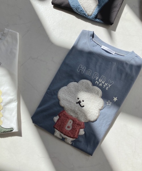 AS KNOW AS plus(アズノゥアズプラス)の「☆ふわふわアニマルロンT(Tシャツ/カットソー・レディース・ブラック系/ブルー系/ベージュ系/ホワイト系/ネイビー系1/ブラック系1/ホワイト系1/アイボリー系1/ホワイト系2/ブラック系2/ネイビー系2/ベージュ系2/ブラック系3/ネイビー系3/グリーン系3/ベージュ系3・FREE)」の16枚目の写真