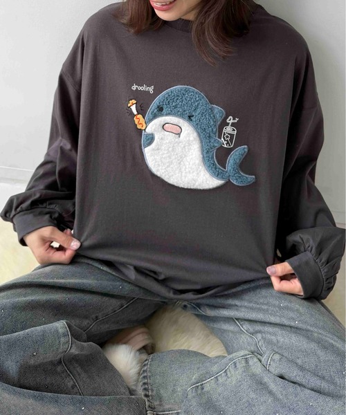 AS KNOW AS plus(アズノゥアズプラス)の「☆ふわふわアニマルロンT(Tシャツ/カットソー・レディース・ブラック系/ブルー系/ベージュ系/ホワイト系/ネイビー系1/ブラック系1/ホワイト系1/アイボリー系1/ホワイト系2/ブラック系2/ネイビー系2/ベージュ系2/ブラック系3/ネイビー系3/グリーン系3/ベージュ系3・FREE)」の17枚目の写真