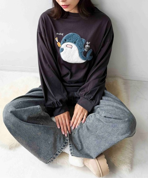 AS KNOW AS plus(アズノゥアズプラス)の「☆ふわふわアニマルロンT(Tシャツ/カットソー・レディース・ブラック系/ブルー系/ベージュ系/ホワイト系/ネイビー系1/ブラック系1/ホワイト系1/アイボリー系1/ホワイト系2/ブラック系2/ネイビー系2/ベージュ系2/ブラック系3/ネイビー系3/グリーン系3/ベージュ系3・FREE)」の18枚目の写真
