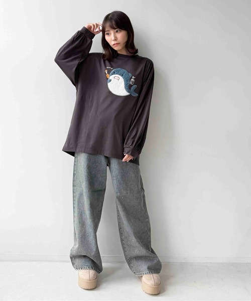 AS KNOW AS plus(アズノゥアズプラス)の「☆ふわふわアニマルロンT(Tシャツ/カットソー・レディース・ブラック系/ブルー系/ベージュ系/ホワイト系/ネイビー系1/ブラック系1/ホワイト系1/アイボリー系1/ホワイト系2/ブラック系2/ネイビー系2/ベージュ系2/ブラック系3/ネイビー系3/グリーン系3/ベージュ系3・FREE)」の19枚目の写真