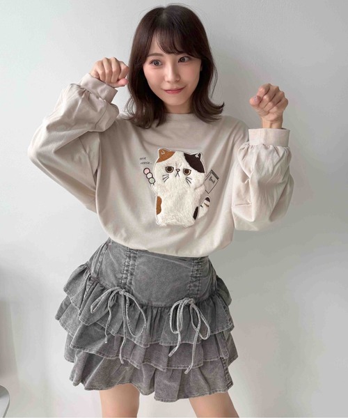 AS KNOW AS plus(アズノゥアズプラス)の「☆ふわふわアニマルロンT(Tシャツ/カットソー・レディース・ブラック系/ブルー系/ベージュ系/ホワイト系/ネイビー系1/ブラック系1/ホワイト系1/アイボリー系1/ホワイト系2/ブラック系2/ネイビー系2/ベージュ系2/ブラック系3/ネイビー系3/グリーン系3/ベージュ系3・FREE)」の21枚目の写真
