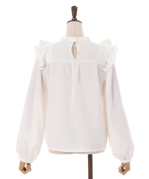 axes femme（アクシーズファム）の「チョーカー風ローズ刺繍ブラウス（シャツ/ブラウス・レディース・キナリ/ブラック/カーキ・FREE）」の19枚目の写真