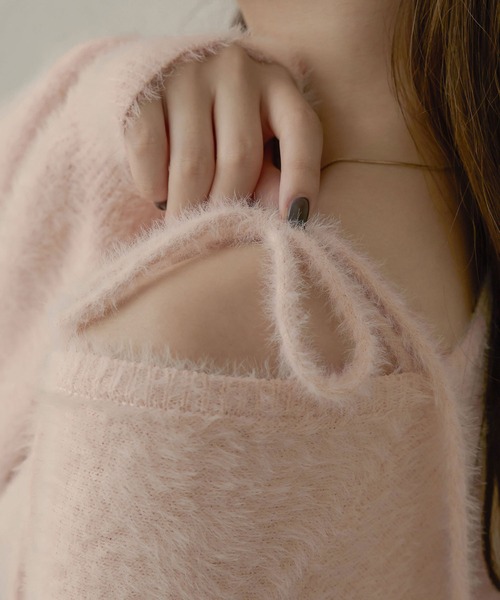 Ambre Neige（アンブルネージュ）の「シャギーボレロセット／【WEB/EC限定商品】（カーディガン/ボレロ・レディース・アイボリー/ベビーピンク/ブラック・FREE）」の22枚目の写真