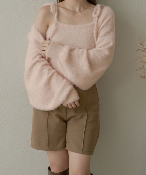 Ambre Neige（アンブルネージュ）の「シャギーボレロセット／【WEB/EC限定商品】（カーディガン/ボレロ・レディース・アイボリー/ベビーピンク/ブラック・FREE）」の19枚目の写真