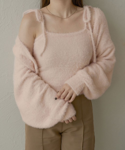 Ambre Neige（アンブルネージュ）の「シャギーボレロセット／【WEB/EC限定商品】（カーディガン/ボレロ・レディース・アイボリー/ベビーピンク/ブラック・FREE）」の20枚目の写真