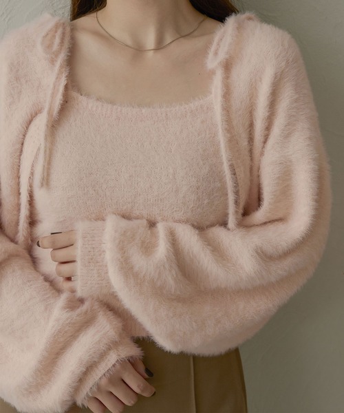 Ambre Neige（アンブルネージュ）の「シャギーボレロセット／【WEB/EC限定商品】（カーディガン/ボレロ・レディース・アイボリー/ベビーピンク/ブラック・FREE）」の21枚目の写真