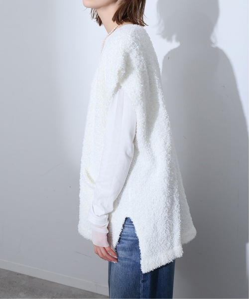 SLOBE IENA（スローブイエナ）の「《追加3》レイヤードスリーブロンTEE（Tシャツ/カットソー・レディース・アイボリー/ホワイト・FREE）」の9枚目の写真