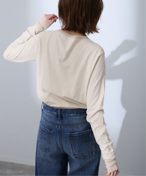 SLOBE IENA（スローブイエナ）の「《追加3》レイヤードスリーブロンTEE（Tシャツ/カットソー・レディース・アイボリー/ホワイト・FREE）」の22枚目の写真