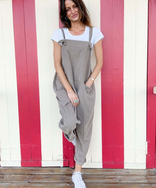 INTERPLAY(インタープレイ)の「【INTERPLAY select】コンフォートサロペット(サロペット/オーバーオール・レディース・ピンク/ベージュ/ブルー/グレー・FREE)」の2枚目の写真