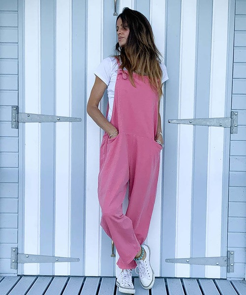 INTERPLAY(インタープレイ)の「【INTERPLAY select】コンフォートサロペット(サロペット/オーバーオール・レディース・ピンク/ベージュ/ブルー/グレー・FREE)」の4枚目の写真