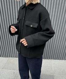 wool blend shaggy cocoon p coat/ウールブレンドシャギー