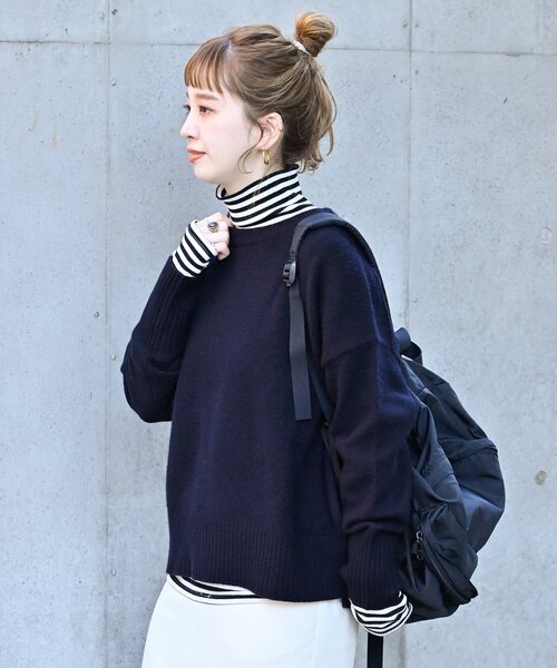 B.C STOCK（ベーセーストック）の「ウール混クルーネックプルオーバー