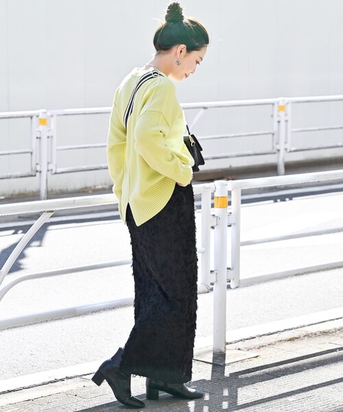 B.C STOCK(ベーセーストック)の「ウール混クルーネックプルオーバー(ニット/セーター・レディース・ネイビー/ブラウン/イエロー・FREE)」の19枚目の写真