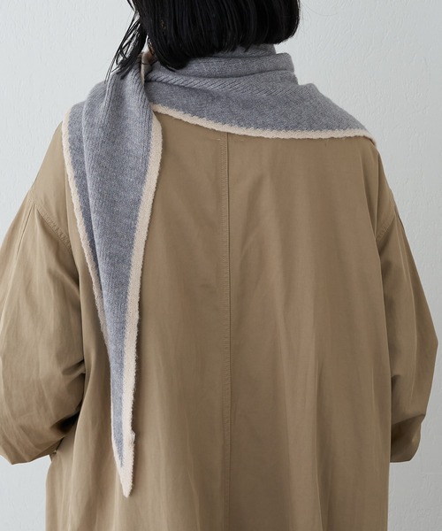 SHENERY（シーナリー）の「ヘムライントライアングルストール（ストール/ショール・レディース・ブラック/グレー/ベージュ・FREE）」の9枚目の写真