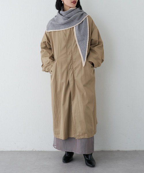 SHENERY（シーナリー）の「ヘムライントライアングルストール（ストール/ショール・レディース・ブラック/グレー/ベージュ・FREE）」の11枚目の写真