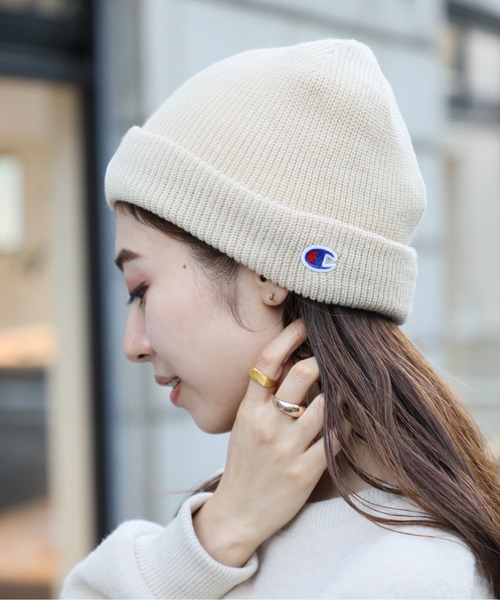 Champion(チャンピオン)の「【Champion】199-905B (492-0151) 裏ボアチケットワッチ(ニットキャップ/ビーニー・メンズ・ベージュ/グレー/オレンジ/ネイビー/グリーン・FREE)」の6枚目の写真