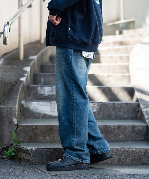 JOHN'S CLOSET(ジョンズクローゼット)の「【13】ワイドバギー オーバーダイデニムパンツ(デニムパンツ・メンズ・ブルー/ブラック・MEDIUM/LARGE)」の14枚目の写真