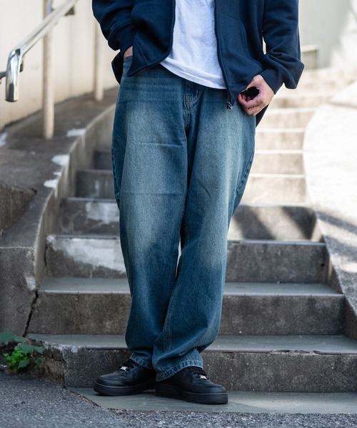 JOHN'S CLOSET(ジョンズクローゼット)の「【13】ワイドバギー オーバーダイデニムパンツ(デニムパンツ・メンズ・ブルー/ブラック・MEDIUM/LARGE)」の13枚目の写真