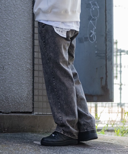 JOHN'S CLOSET(ジョンズクローゼット)の「【13】ワイドバギー オーバーダイデニムパンツ(デニムパンツ・メンズ・ブルー/ブラック・MEDIUM/LARGE)」の6枚目の写真