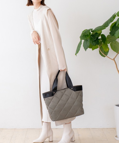セール】ナイロンキルティングトートバッグ（トートバッグ