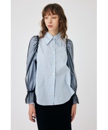 MOUSSY | TULLE SLEEVE シャツブラウス(シャツ/ブラウス)