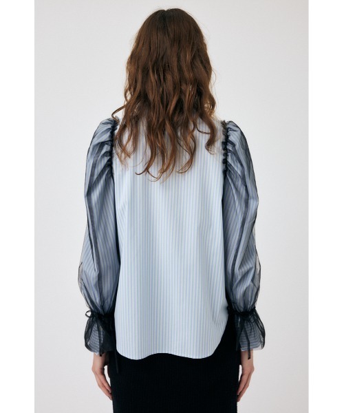 美品✨ moussy マウジー チュール レイヤード シャツ ブラウス インナー チュールレイヤードブラウス｜WOMEN｜250HAF30-400G｜AZUL BY