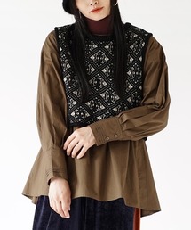 MIMIMEMETE | フレア バックファスナー プルオーバー(Tシャツ/カットソー)