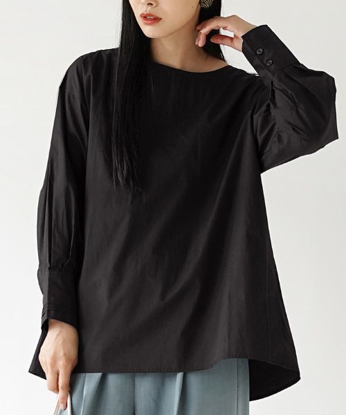 MIMIMEMETE（ミミメメット）の「フレア バックファスナー プルオーバー（Tシャツ/カットソー・レディース・ブラック/ブラウン・フリー）」の4枚目の写真