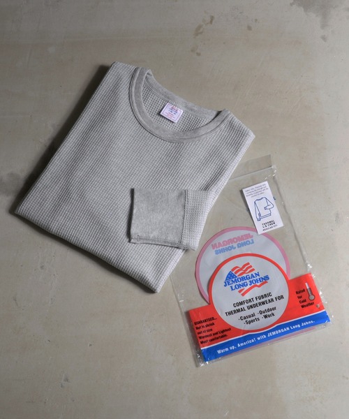 JEMORGAN(ジェーイーモーガン)の「『JEMORGAN LONG JOHNS/ジェーイーモーガンロングジョーンズ』L/S クルーネック長袖Tシャツ【+】(Tシャツ/カットソー・メンズ・カーキ/ナチュラル/杢グレー/ブラック/ネイビー/ホワイト/チャコール・S/L/M/XL)」の3枚目の写真