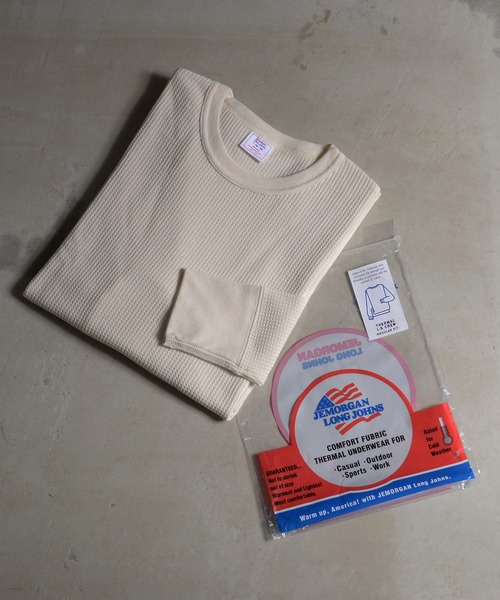 JEMORGAN(ジェーイーモーガン)の「『JEMORGAN LONG JOHNS/ジェーイーモーガンロングジョーンズ』L/S クルーネック長袖Tシャツ【+】(Tシャツ/カットソー・メンズ・カーキ/ナチュラル/杢グレー/ブラック/ネイビー/ホワイト/チャコール・S/L/M/XL)」の5枚目の写真