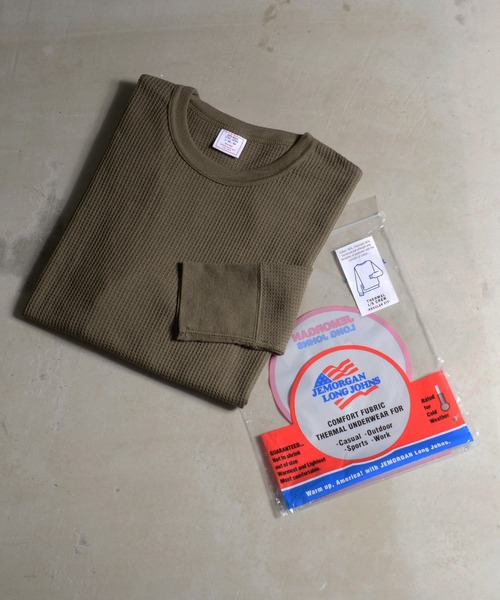 JEMORGAN(ジェーイーモーガン)の「『JEMORGAN LONG JOHNS/ジェーイーモーガンロングジョーンズ』L/S クルーネック長袖Tシャツ【+】(Tシャツ/カットソー・メンズ・カーキ/ナチュラル/杢グレー/ブラック/ネイビー/ホワイト/チャコール・S/L/M/XL)」の6枚目の写真