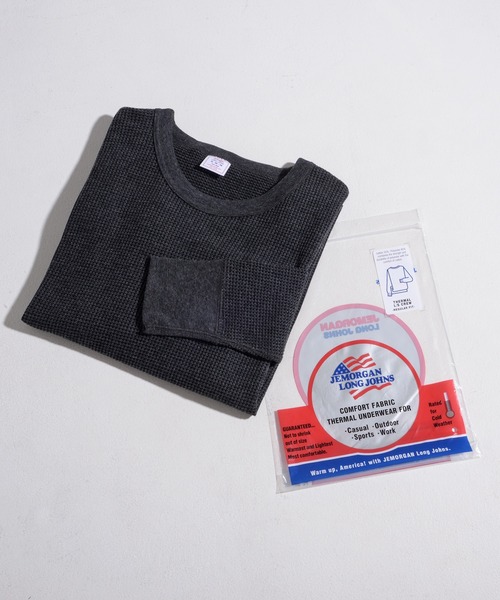 JEMORGAN(ジェーイーモーガン)の「『JEMORGAN LONG JOHNS/ジェーイーモーガンロングジョーンズ』L/S クルーネック長袖Tシャツ【+】(Tシャツ/カットソー・メンズ・カーキ/ナチュラル/杢グレー/ブラック/ネイビー/ホワイト/チャコール・S/L/M/XL)」の4枚目の写真