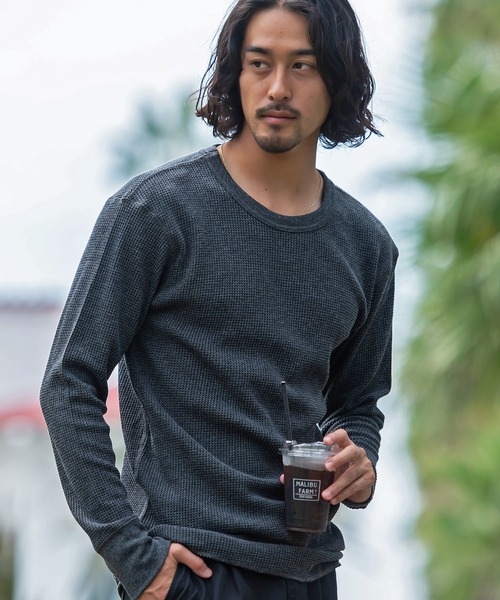JEMORGAN(ジェーイーモーガン)の「『JEMORGAN LONG JOHNS/ジェーイーモーガンロングジョーンズ』L/S クルーネック長袖Tシャツ【+】(Tシャツ/カットソー・メンズ・カーキ/ナチュラル/杢グレー/ブラック/ネイビー/ホワイト/チャコール・S/L/M/XL)」の8枚目の写真