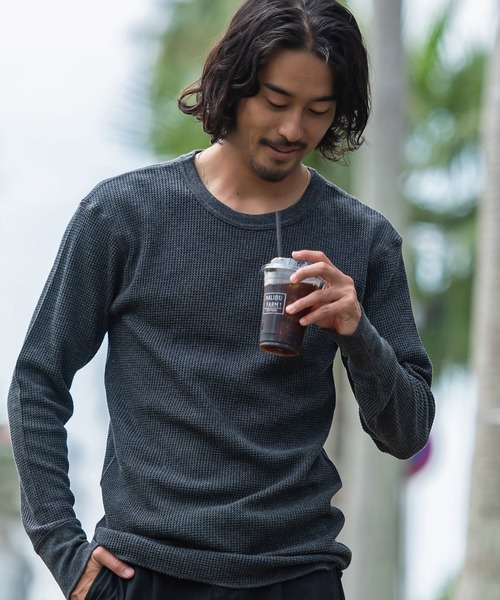 JEMORGAN(ジェーイーモーガン)の「『JEMORGAN LONG JOHNS/ジェーイーモーガンロングジョーンズ』L/S クルーネック長袖Tシャツ【+】(Tシャツ/カットソー・メンズ・カーキ/ナチュラル/杢グレー/ブラック/ネイビー/ホワイト/チャコール・S/L/M/XL)」の9枚目の写真