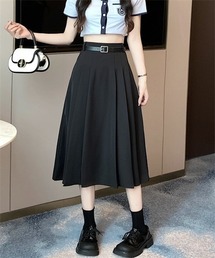 プルオンスカート2点セット Shinzone｜ジョーゼット ラップ風スカート SPARKLE PRINTED
